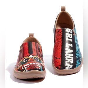 UIN Women's Walking Shoes Microfiber Lightweight Comfort Sneaker (Fire Demon) No